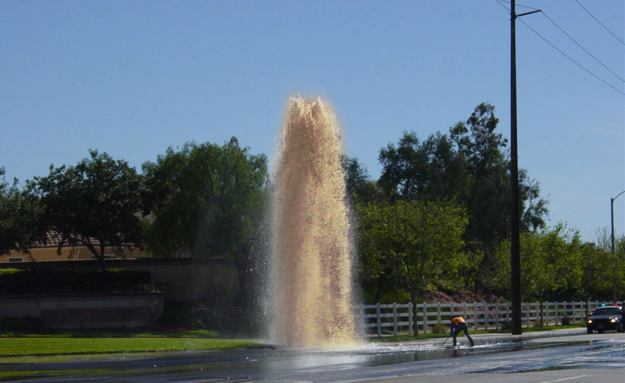 Fire hydrant blow out needing an emergency linestop from IFT.